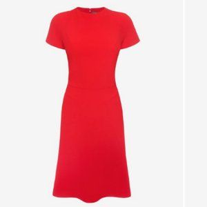 ALEXANDER MCQUEEN ::: CAP SLEEVE FLARED DRESS